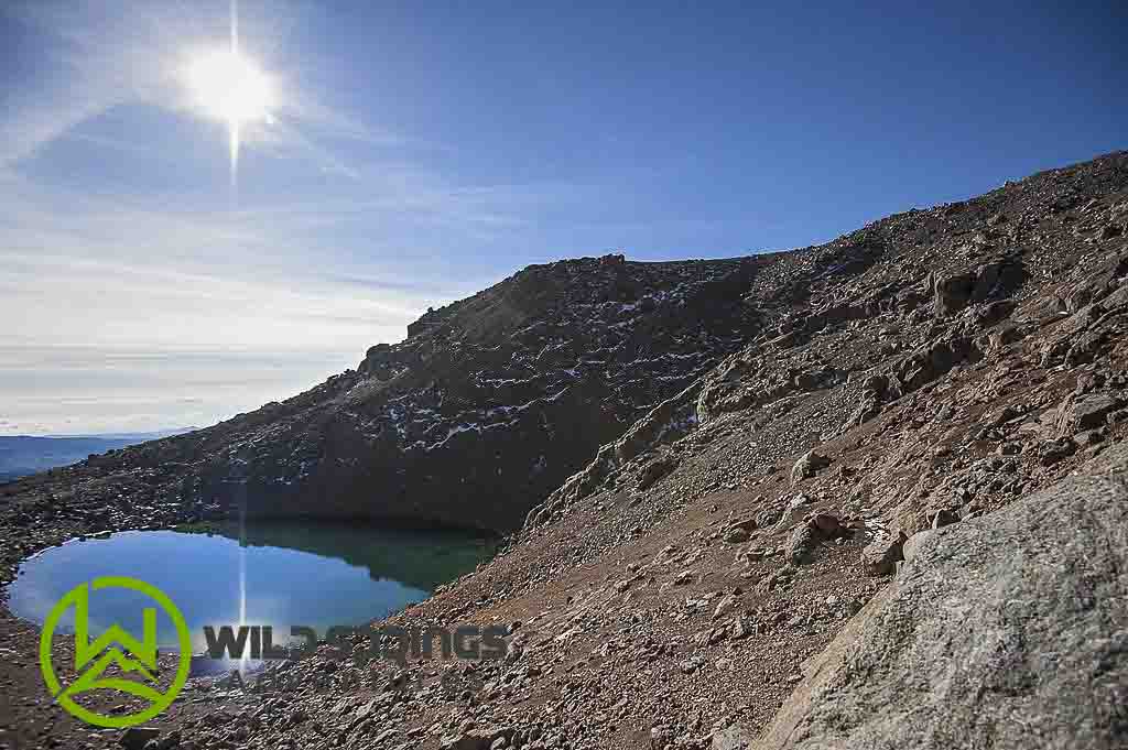harris tarn, a small lake in mount kenya