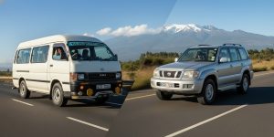 Image showing the two primary travel methods from Nairobi to Mount Kenya